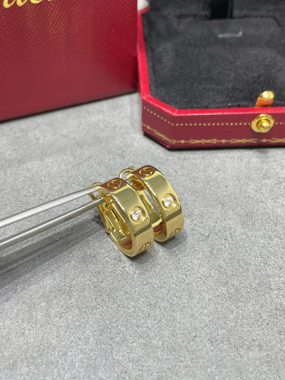 [Marins]LOVE 5.5MM 1 DIAMOND EARRINGS