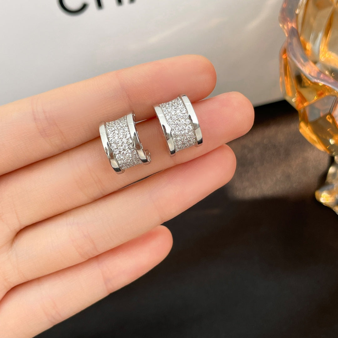 [Marins]ZERO 1 DIAMOND PAVED EARRINGS