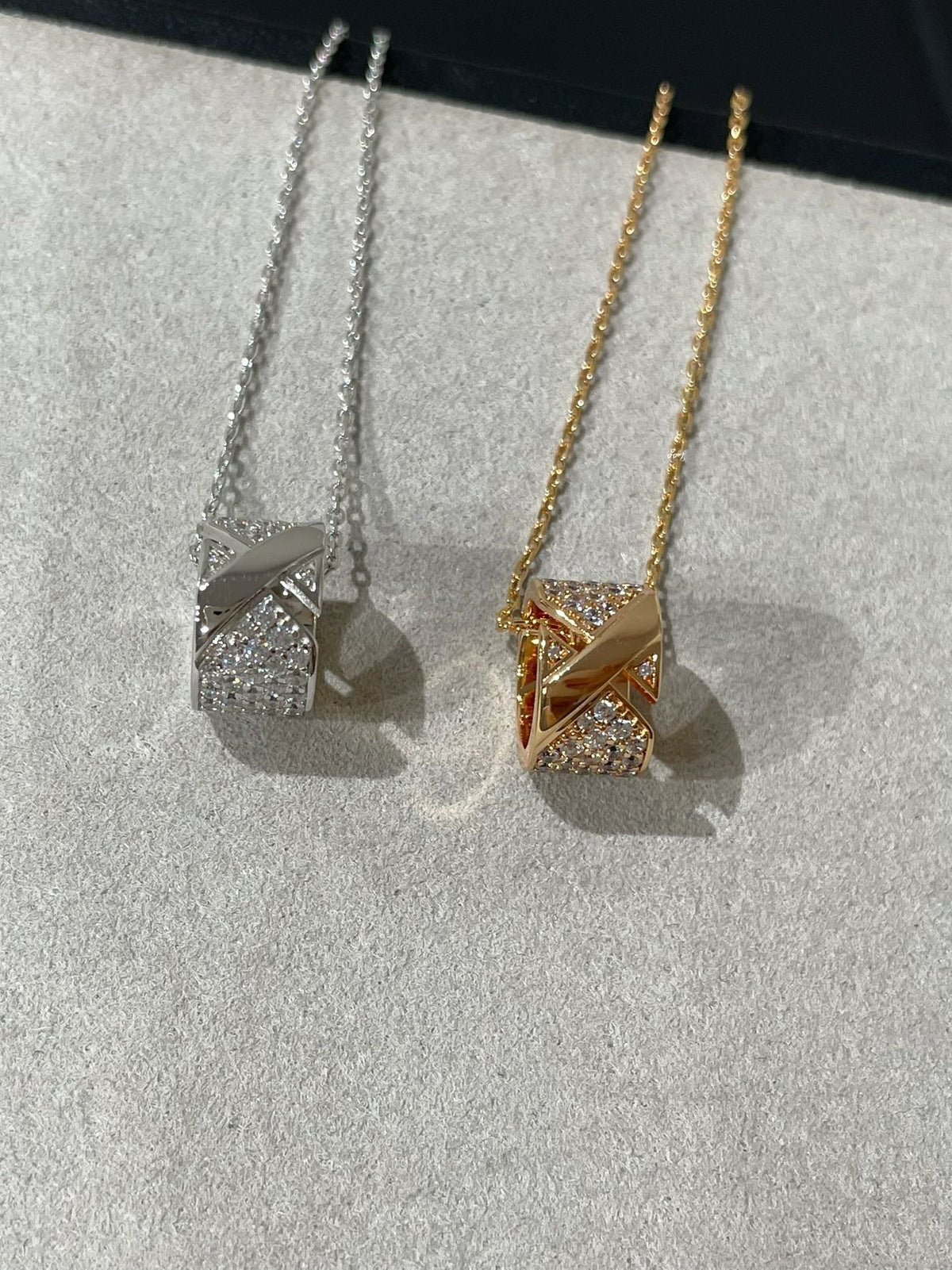 [Marins]LIENS EVIDENCE DIAMOND PAVED NECKLACE