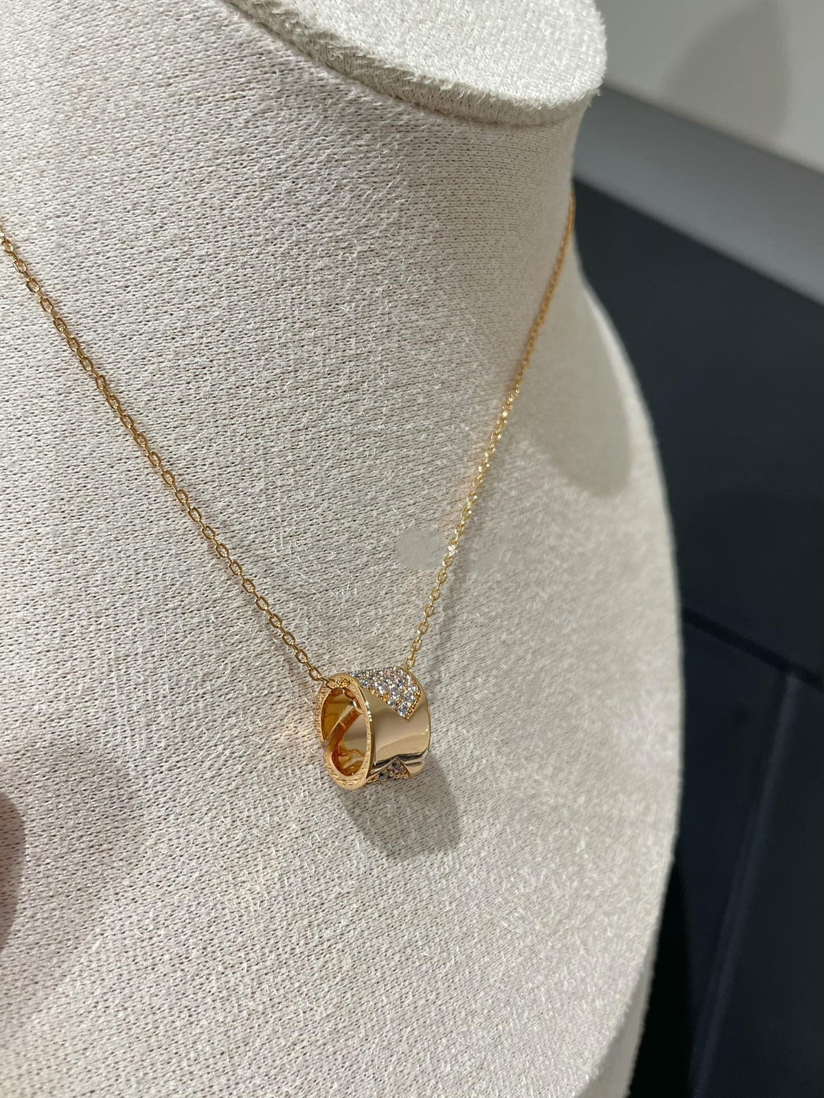 [Marins]LIENS EVIDENCE DIAMOND PAVED NECKLACE