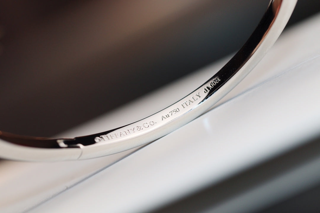 [Marins]NARROW T1 HINGED BANGLE DIAMOND SILVER