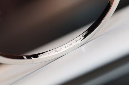 [Marins]NARROW T1 HINGED BANGLE DIAMOND SILVER