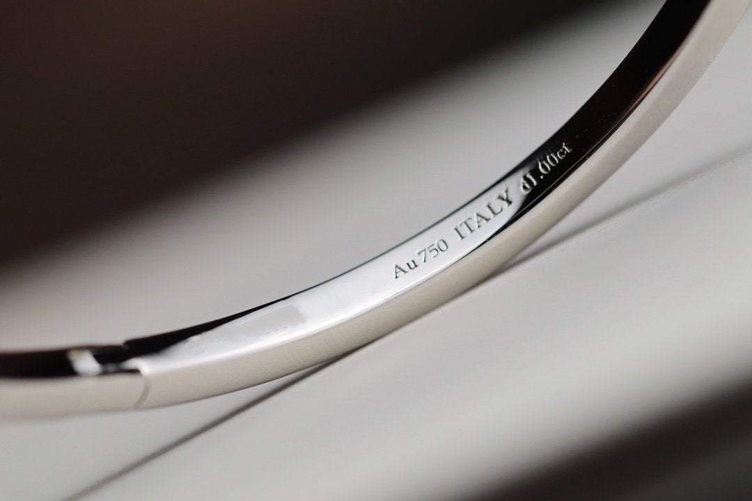 [Marins]NARROW T1 HINGED BANGLE DIAMOND SILVER