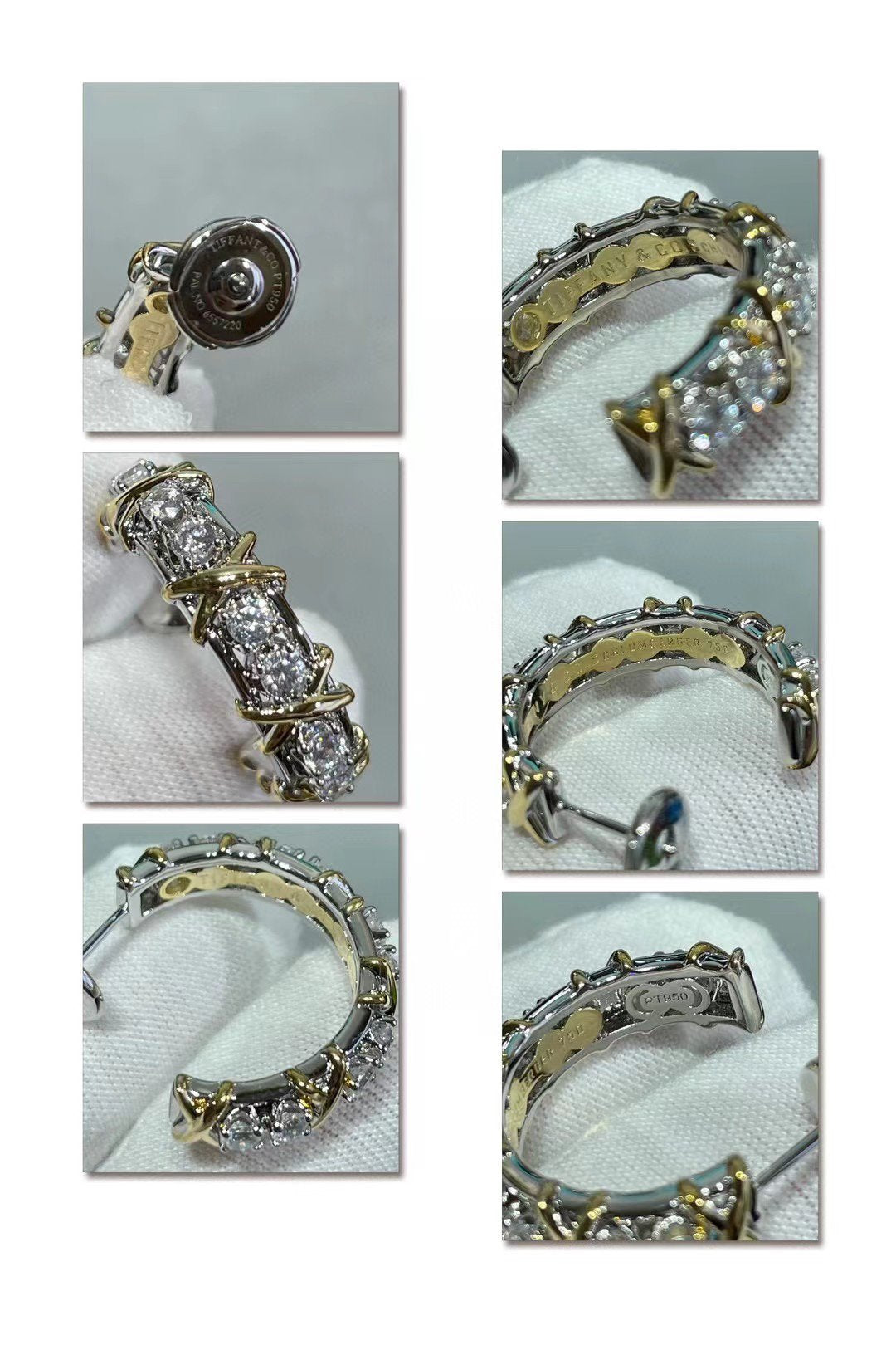 [Marins]SCHLUMBERGER GOLD DIAMOND EARRINGS