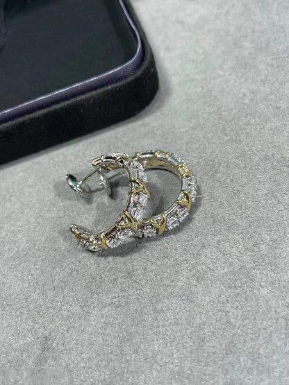 [Marins]SCHLUMBERGER GOLD DIAMOND EARRINGS