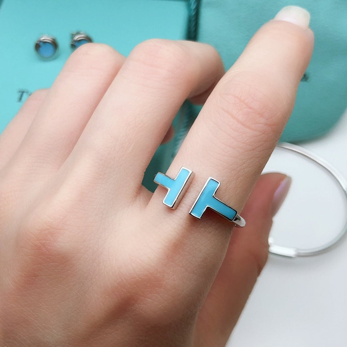 [Marins]T SMALL TURQUOISE SILVER RING