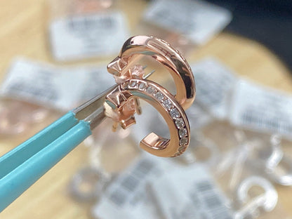 [Marins]T1 HOOP DIAMOND EARRINGS