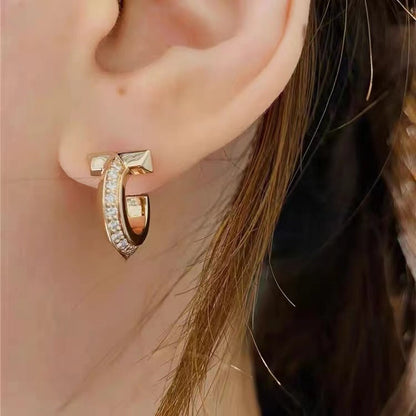 [Marins]T1 HOOP DIAMOND EARRINGS