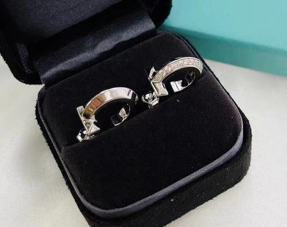 [Marins]T1 HOOP DIAMOND EARRINGS