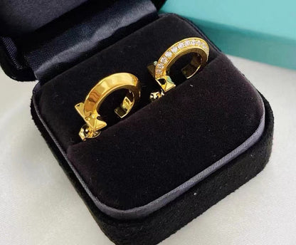 [Marins]T1 HOOP DIAMOND EARRINGS
