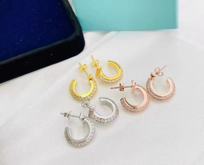 [Marins]T1 HOOP DIAMOND EARRINGS