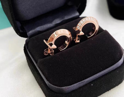 [Marins]T1 HOOP DIAMOND EARRINGS