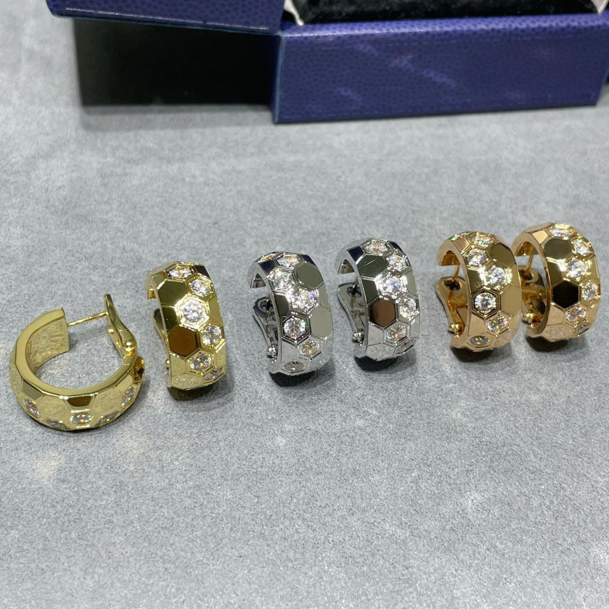 [Marins]BEE LOVE DIAMOND HOOP EARRINGS
