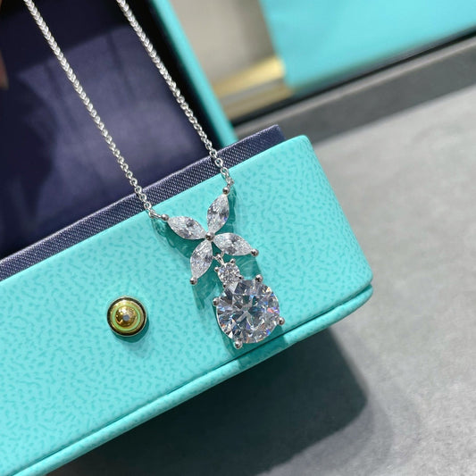 [Marins]VICTORIA PENDANT SILVER DIAMOND NECKLACE