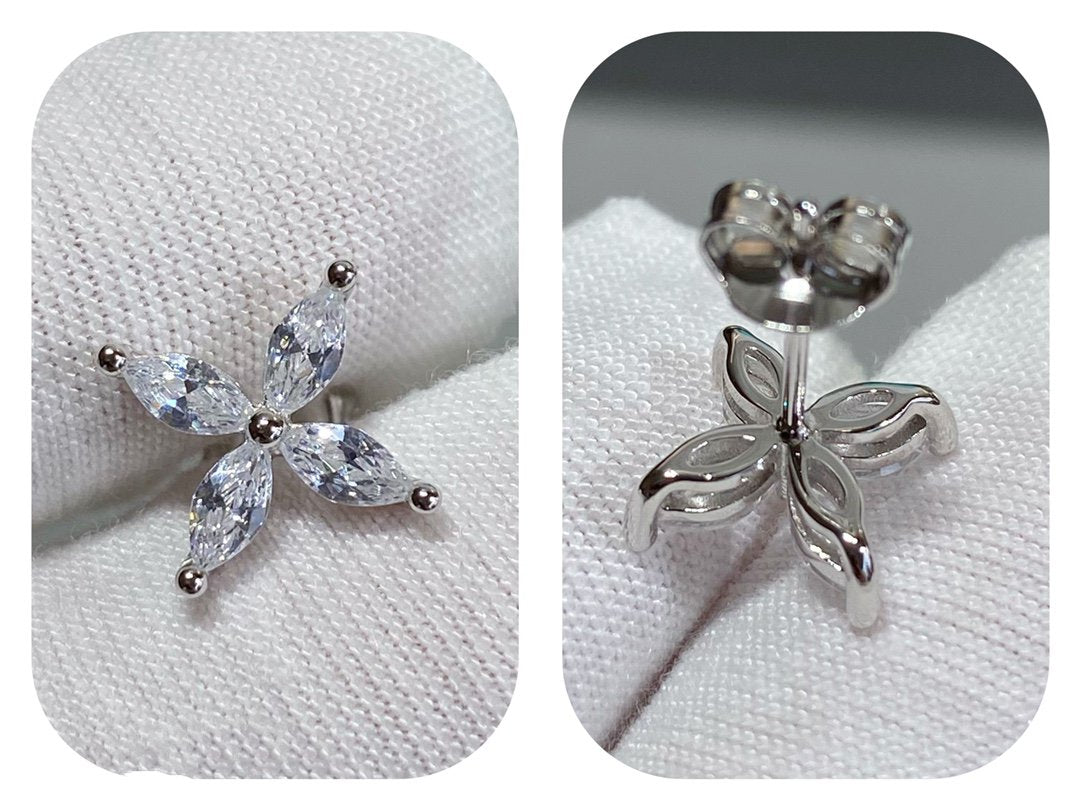 [Marins]VICTORIA SILVER DIAMOND STUD MINI EARRINGS