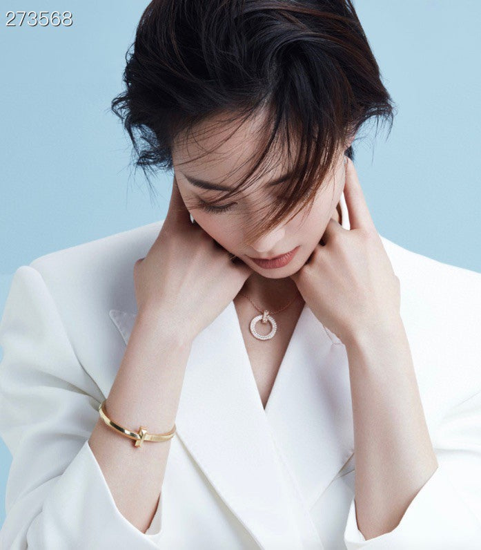 [Marins]T1 CIRCLE DIAMOND PAVED MEDIUM NECKLACE
