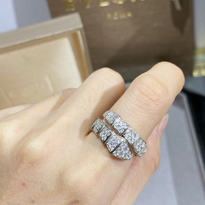 [Marins]SERPENTI RING SILVER DIAMOND PAVED
