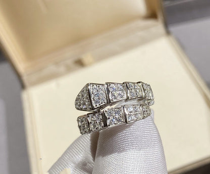 [Marins]SERPENTI RING SILVER DIAMOND PAVED