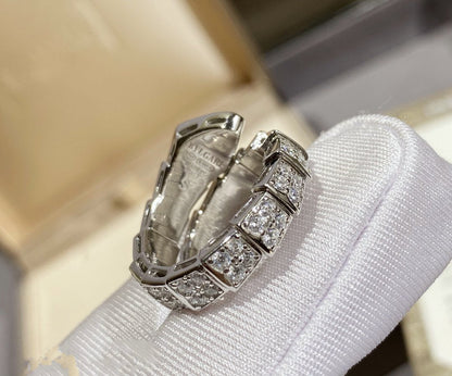[Marins]SERPENTI RING SILVER DIAMOND PAVED