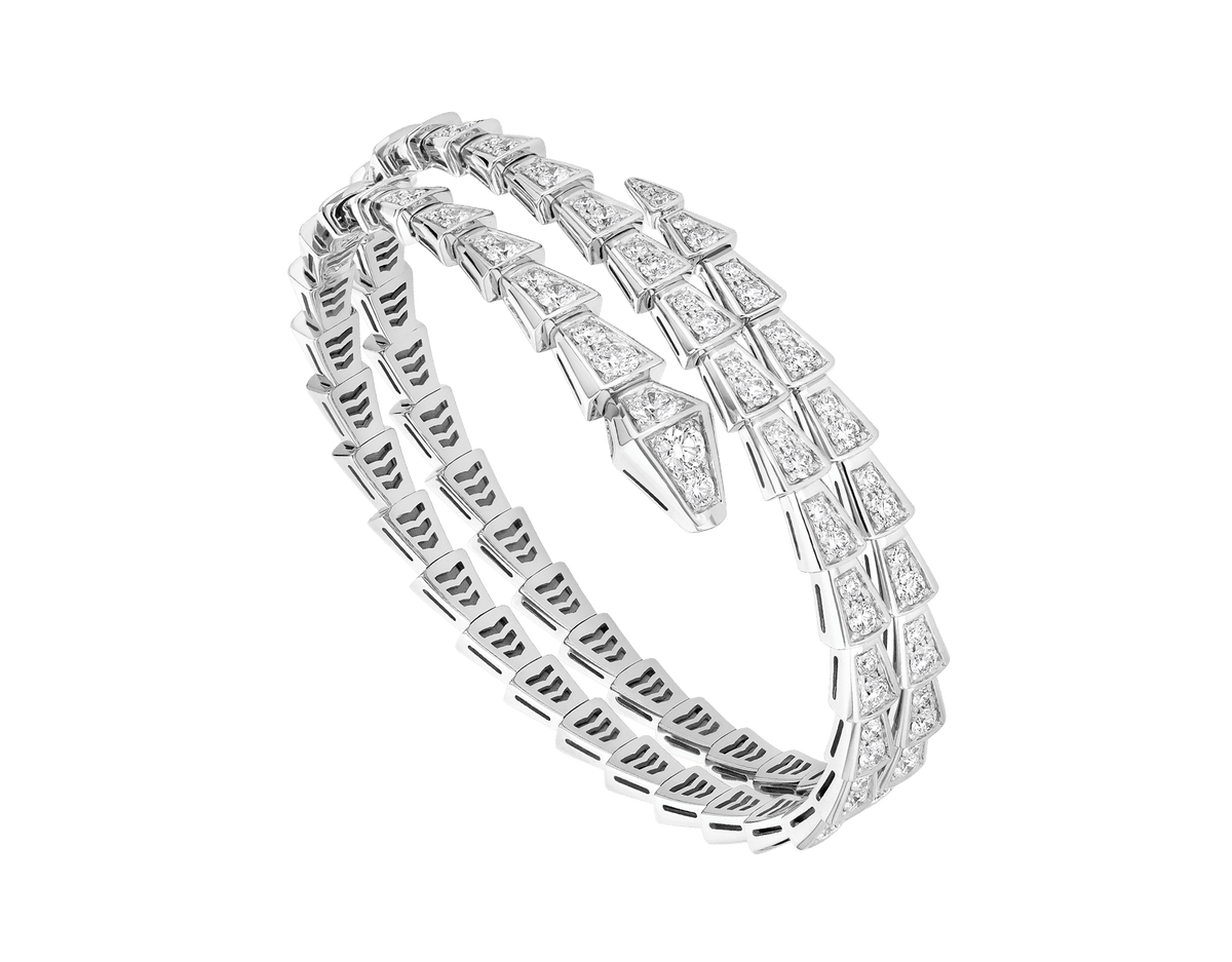 [Marins]SERPENTI BRACELET SILVER DIAMOND DOUBLE ROW