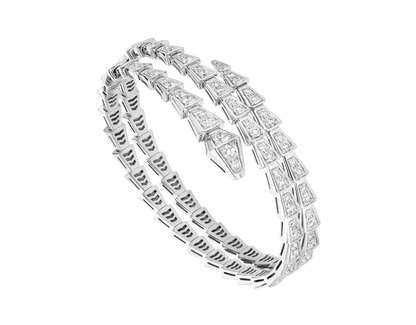 [Marins]SERPENTI BRACELET SILVER DIAMOND DOUBLE ROW