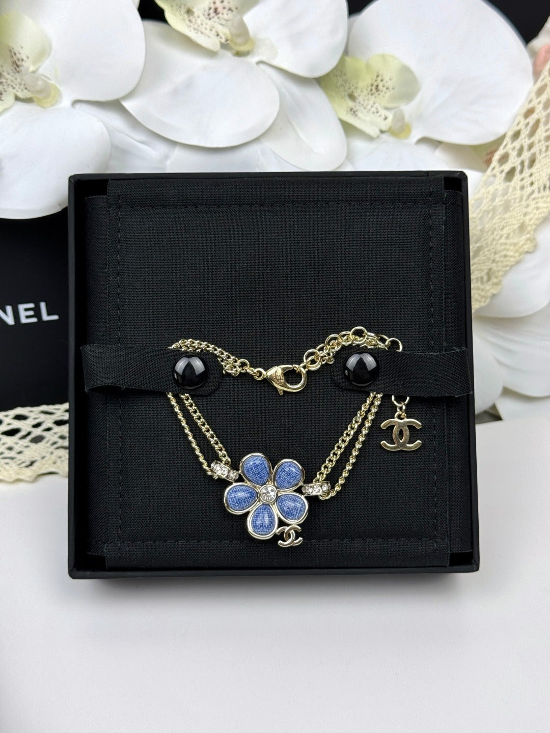 [Marins]VOLTE New Blue Floral Double-Layer Bracelet