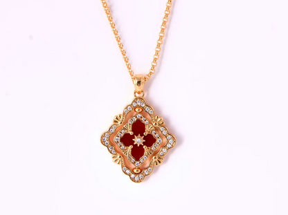 [Marins] B.C.L ENAMEL ROTATING SINGLE-DIAMOND NECKLACE（Various colors）