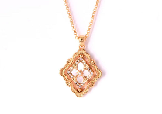[Marins] B.C.L ENAMEL ROTATING SINGLE-DIAMOND NECKLACE（Various colors）