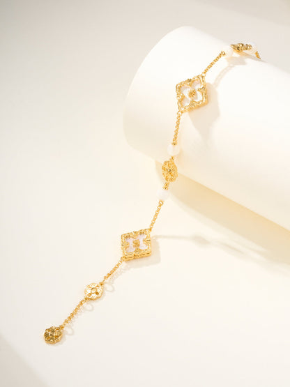[Marins]B.C.L ENAMELED Three-Flower Bracelet（Trumpet)