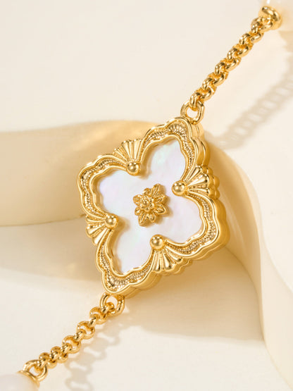 [Marins]B.C.L ENAMELED Three-Flower Bracelet（Trumpet)