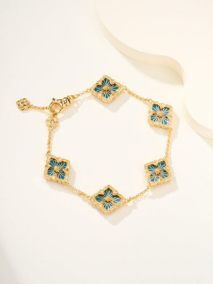 [Marins]B.C.L ENAMELED Five-Flower Bracelet（Various Colors)