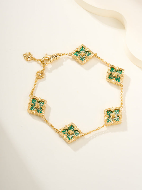 [Marins]B.C.L ENAMELED Five-Flower Bracelet（Various Colors)