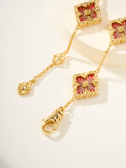 [Marins]B.C.L ENAMELED Five-Flower Bracelet（Various Colors)