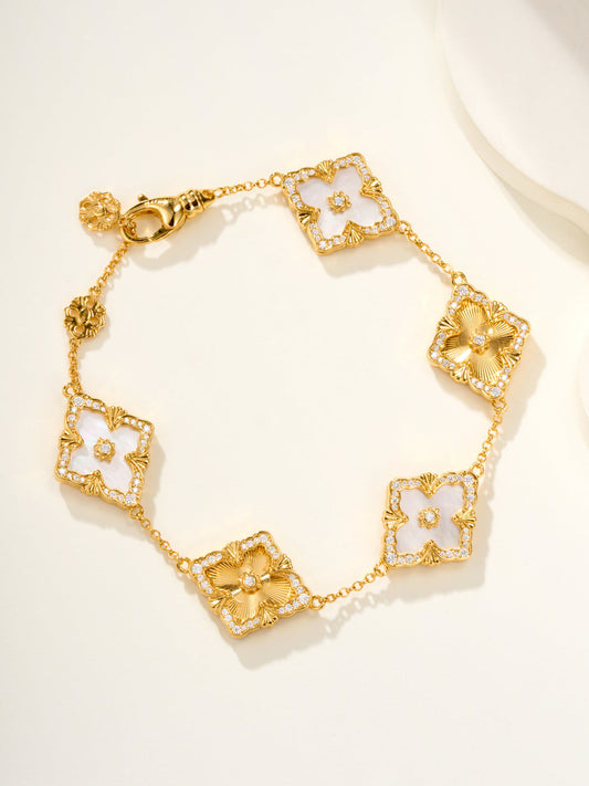 [Marins]B.C.L ENAMELED Five-Flower Bracelet（Various Colors) BIG SIZE