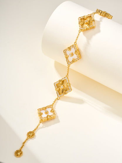 [Marins]B.C.L ENAMELED Five-Flower Bracelet（Various Colors) BIG SIZE