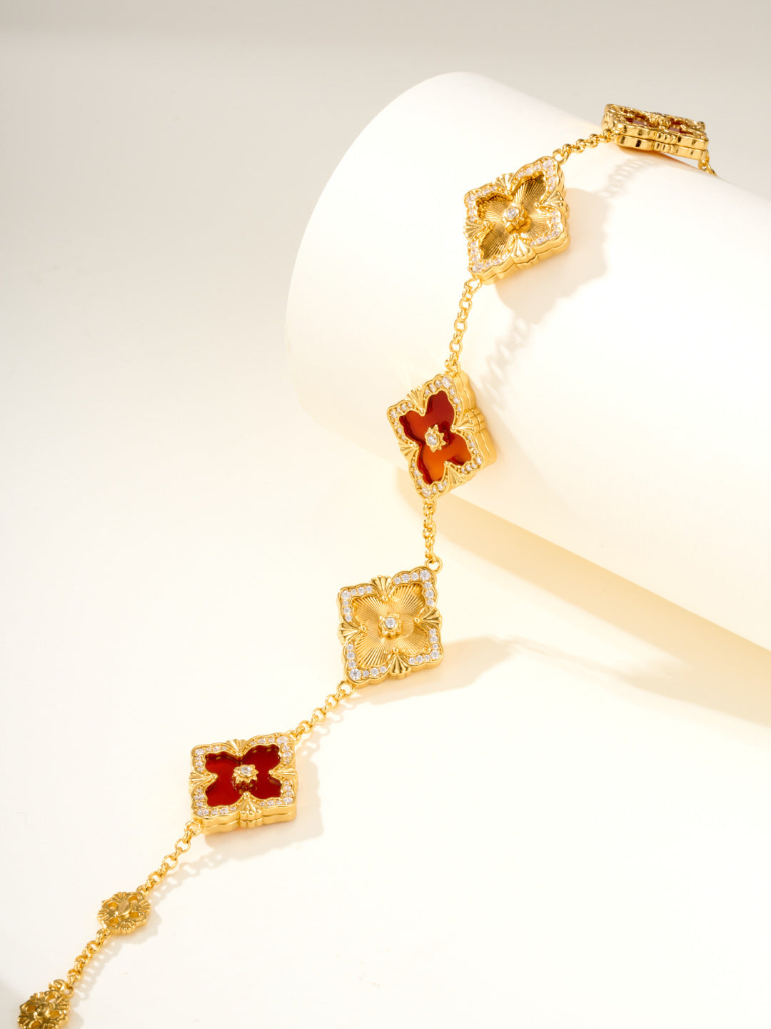 [Marins]B.C.L ENAMELED Five-Flower Bracelet（Various Colors) BIG SIZE