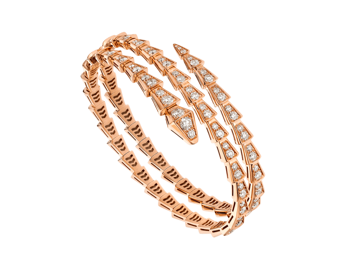 [Marins]SERPENTI BRACELET PINK GOLD DIAMOND DOUBLE ROW