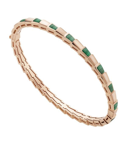 [Marins]SERPENTI BRACELET PINK GOLD MALACHITE