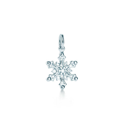 [Marins]STERLING SILVER SNOWFLAKE PENDANT NECKLACE