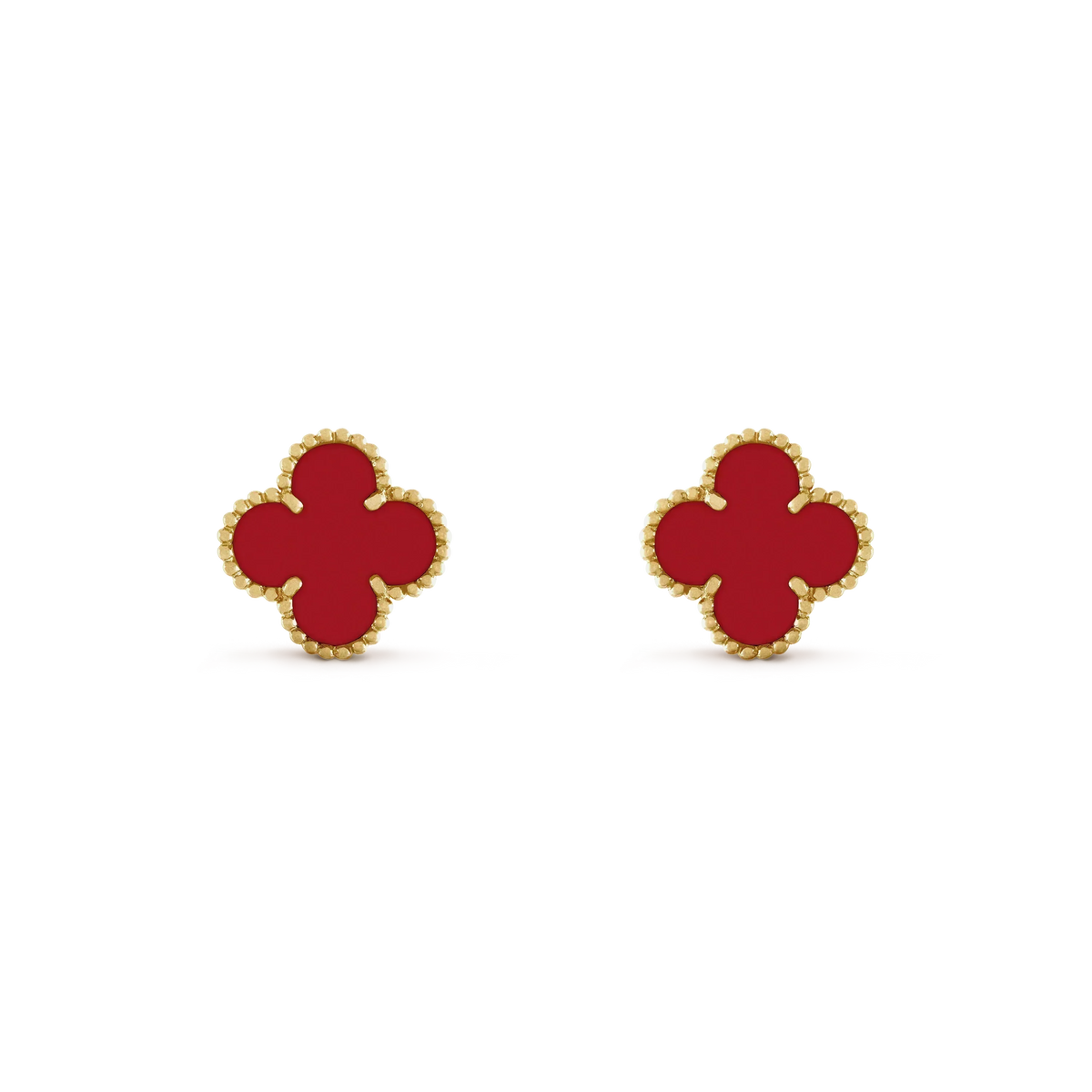 [Marins]CLOVER MINI 9.5MM CARNELIAN EARRINGS