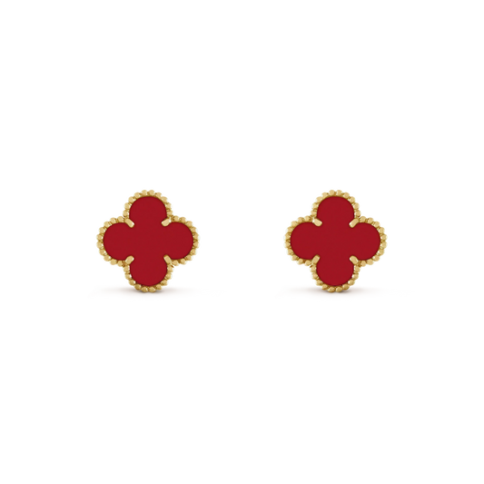 [Marins]CLOVER MINI 9.5MM CARNELIAN EARRINGS