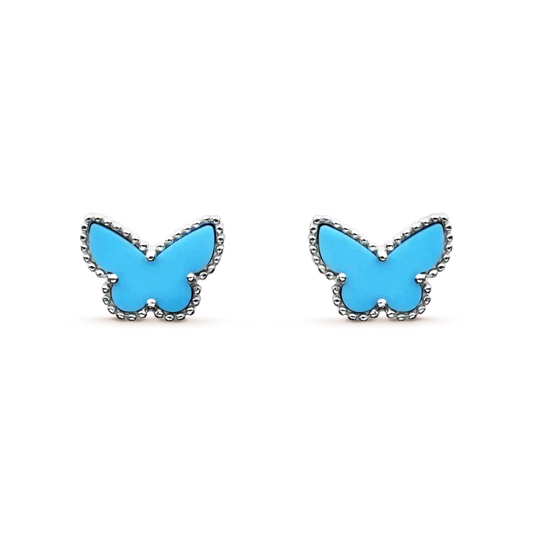 [Marins]BUTTERFLY TURQUOISE EARRINGS SILVER