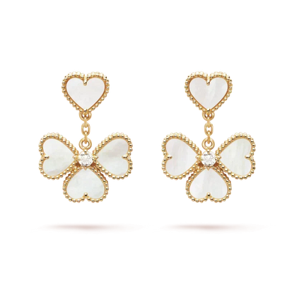 [Marins]CLOVER SWEET WHITE MOP EARRINGS