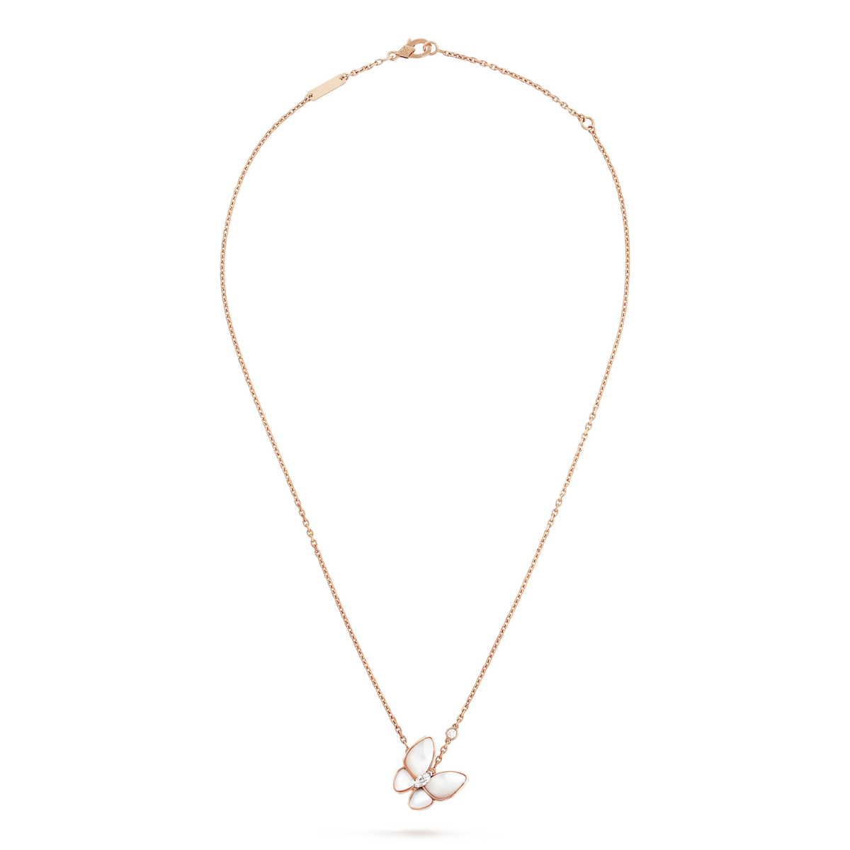 [Marins]BUTTERFLY MOP DIAMOND NECKLACE
