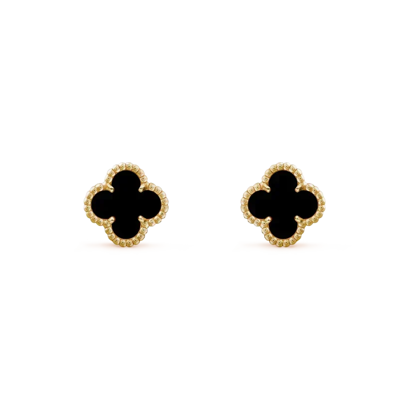 [Marins]CLOVER MINI 9.5MM BLACK MOP EARRINGS
