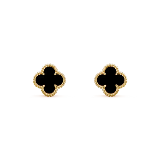 [Marins]CLOVER MINI 9.5MM BLACK MOP EARRINGS