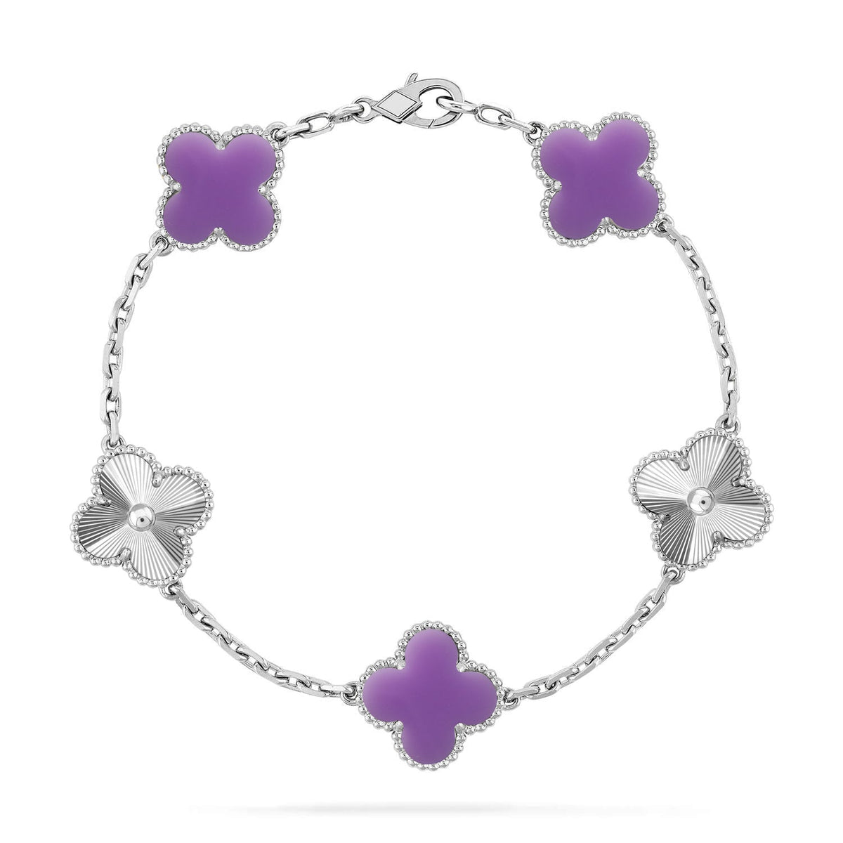 [Marins]CLOVER 5 MOTIF LIGHT PURPLE BRACELET COLLECTION