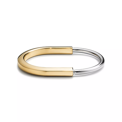 [Marins]LOCK BRACELET YELLOW AND WHITE GOLD