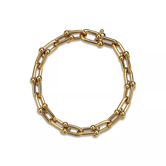 [Marins]HARDWEAR MEDIUM LINK 20 MOTIF GOLD BRACELET