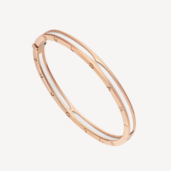 [Marins]ZERO 1 PINK GOLD WITH WHITE CERAMIC BRACELET